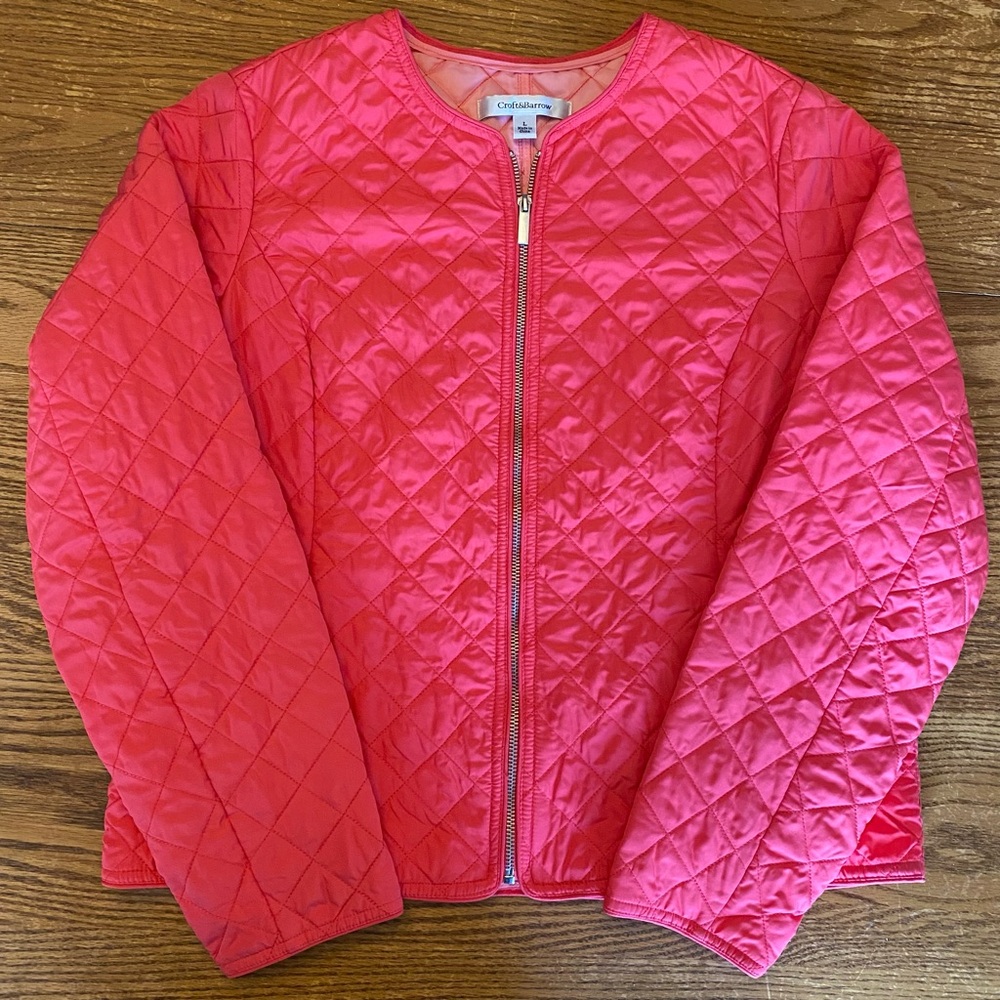 Croft & Barrow Pink Quilted Light Jacket